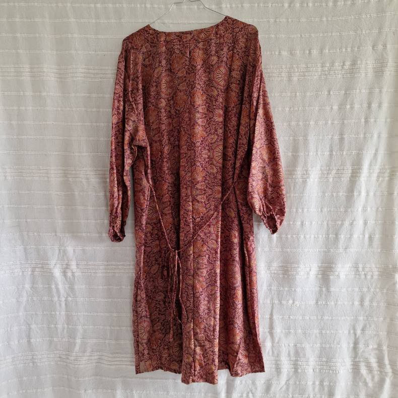 Rose vintage silke kjole No.36