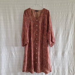 Rose vintage silke kjole No.37