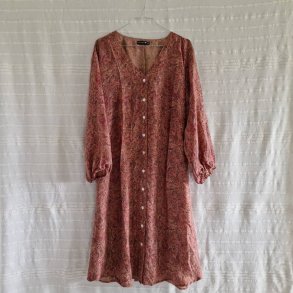 Rose vintage silke kjole No.37