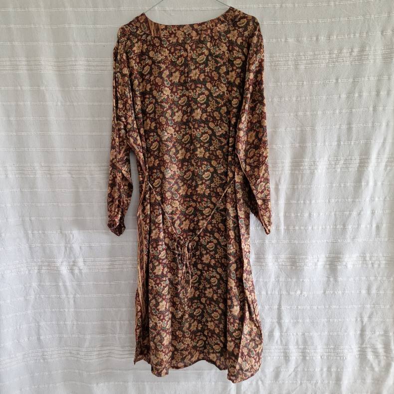 Rose vintage silke kjole No.38