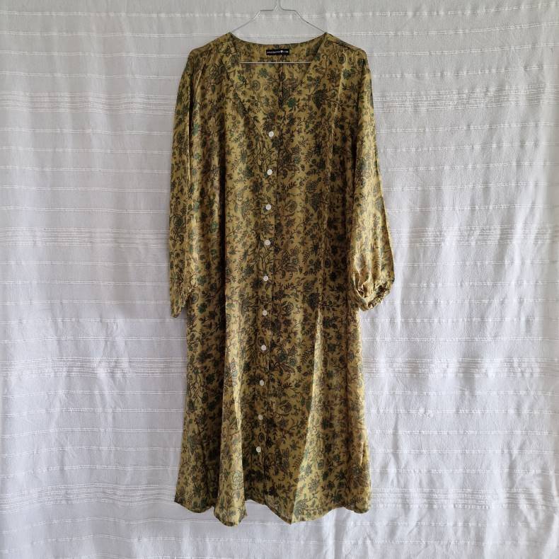 Rose vintage silke kjole No.43