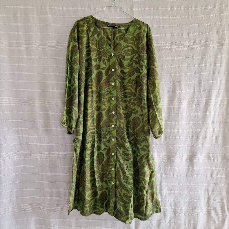 Rose vintage silke kjole No.44