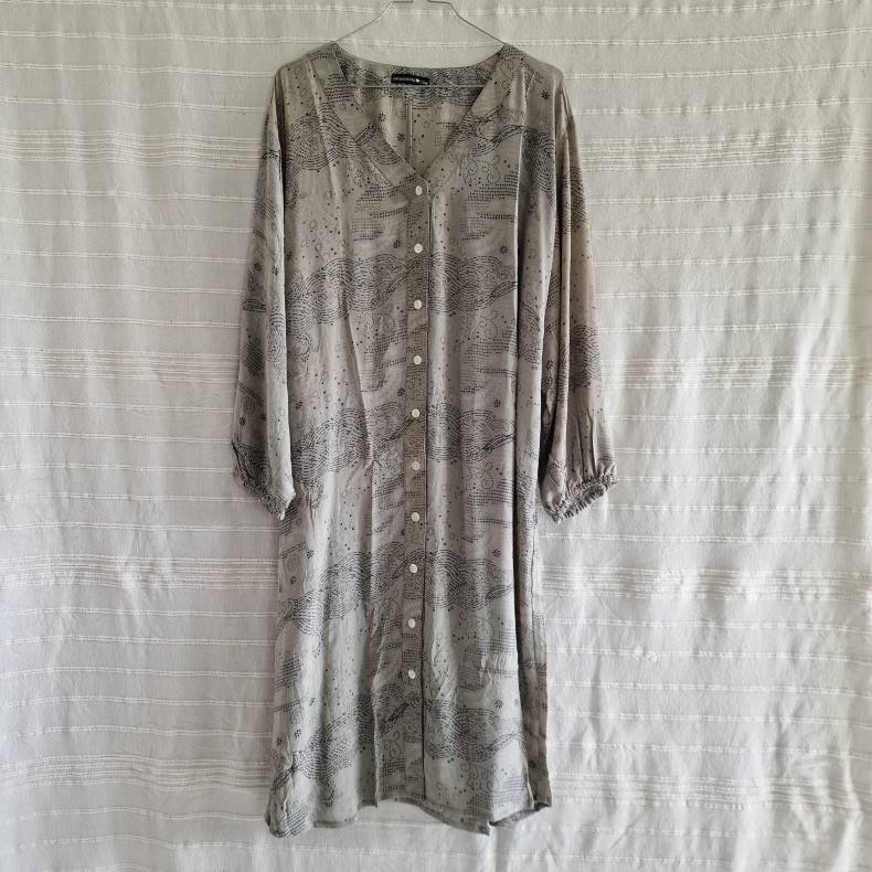 Rose vintage silke kjole No.49