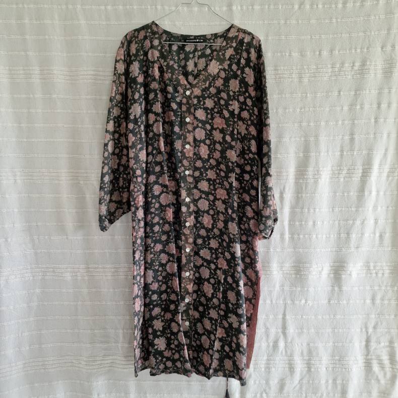 Rose vintage silke kjole No.48