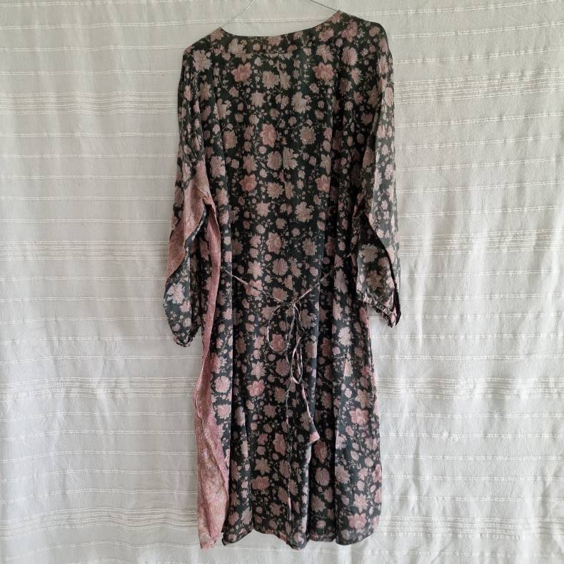 Rose vintage silke kjole No.48