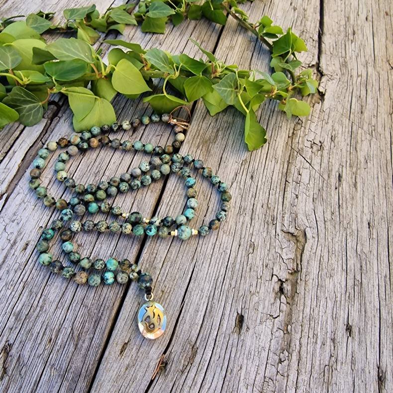 Afrikansk turkis Ohm box luksus boheme mala