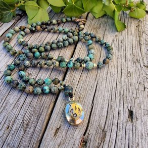 Afrikansk turkis Ohm box luksus boheme mala