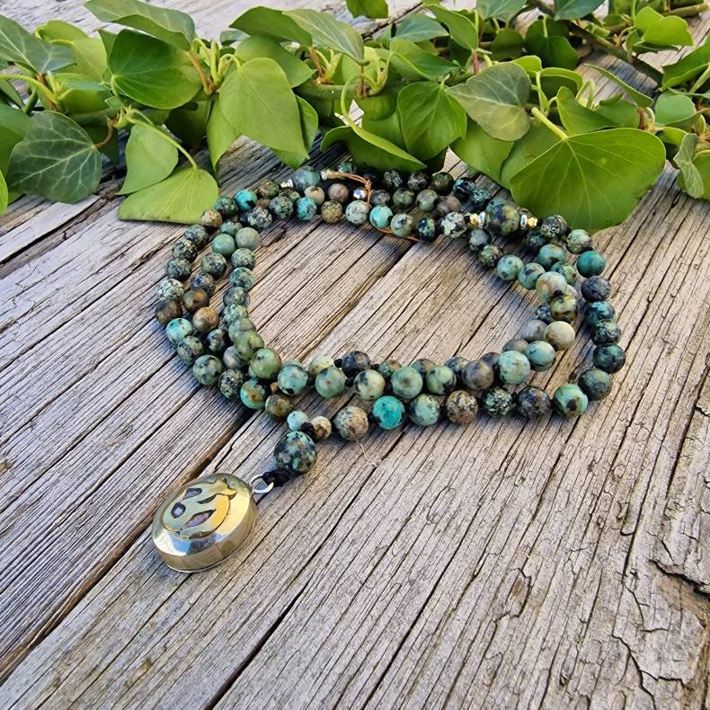 Afrikansk turkis Ohm box luksus boheme mala