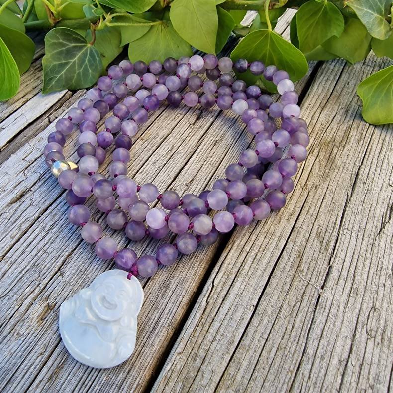 Amatyst Stvet happy buddha boheme mala