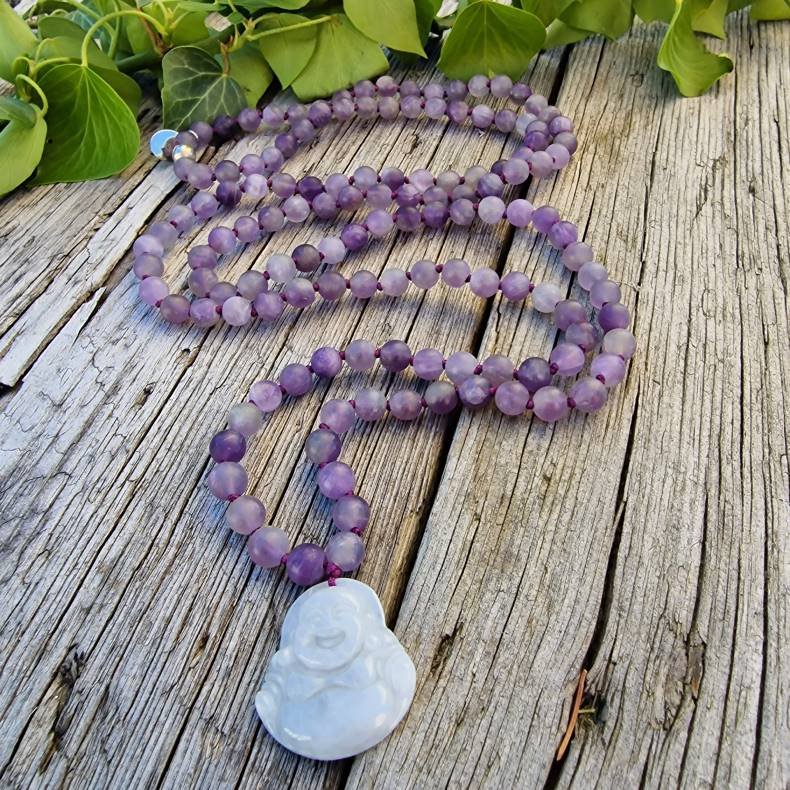 Amatyst Stvet happy buddha boheme mala