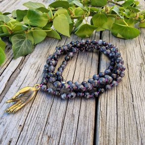 Lavekit mudra med lilla luksus boheme mala