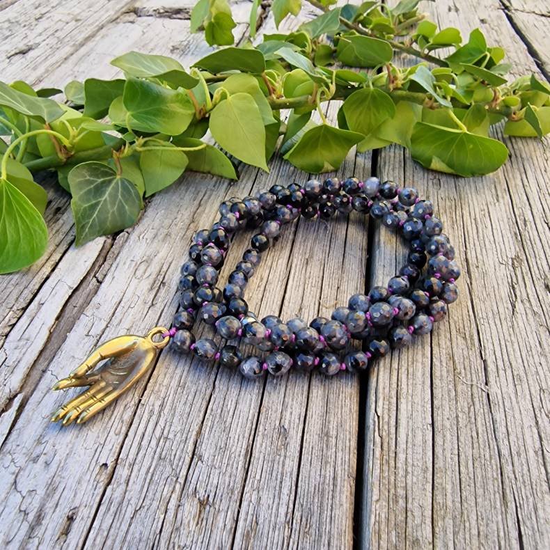 Lavekit mudra med lilla luksus boheme mala