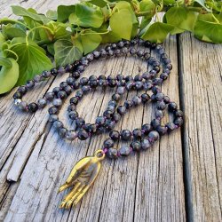 Lavekit mudra med lilla luksus boheme mala