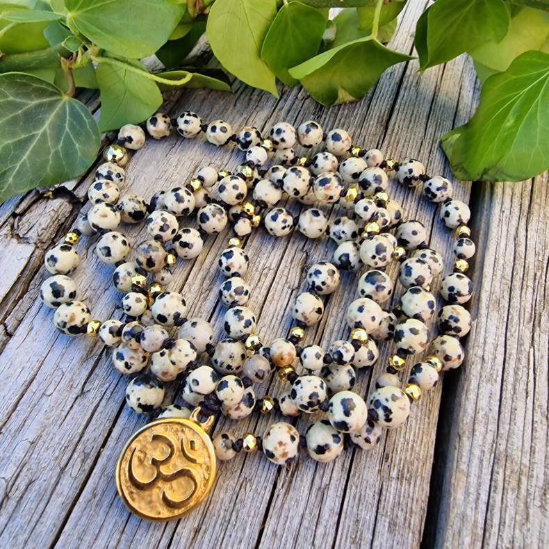 Dalmatiner jaspis Ohm G unisex luksus boheme mala