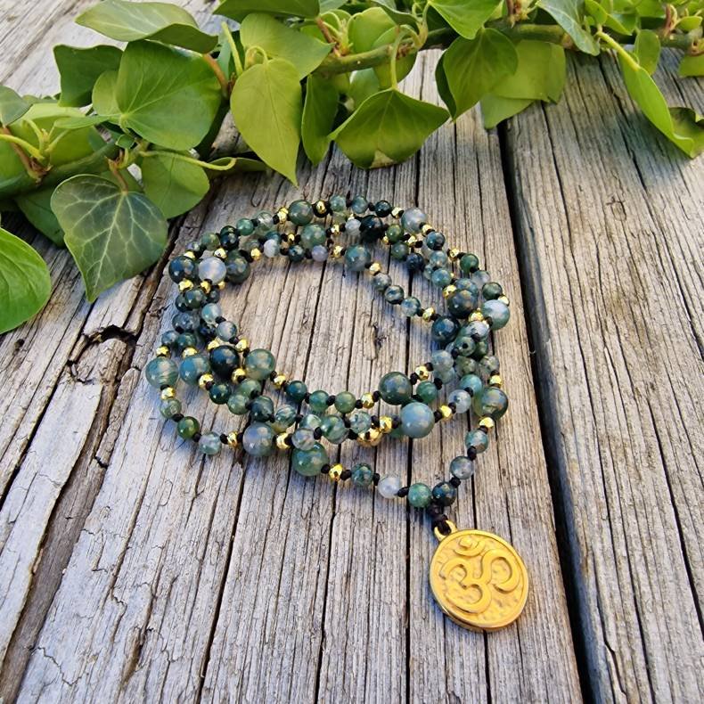 Moss agate Petit ohm G luksus boheme mala
