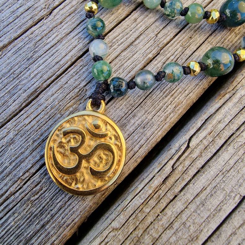 Moss agate Petit ohm G luksus boheme mala