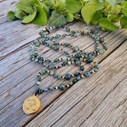 Moss agate Petit ohm G luksus boheme mala