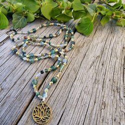 Moss agate petit flower luksus boheme mala 