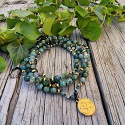Moss agate ohm Luksus boheme mala