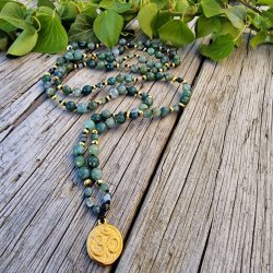 Moss agate ohm Luksus boheme mala