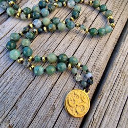 Moss agate ohm Luksus boheme mala