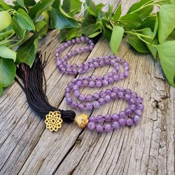 Amatyst mandala mala G 6 mm