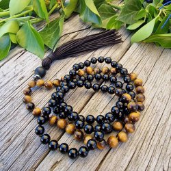 Sort tigerje unisex mala 6mm