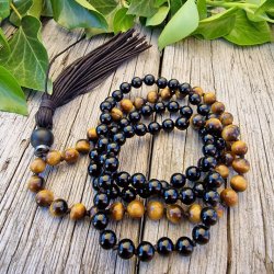 Sort tigerje unisex mala 6mm