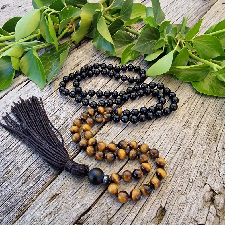 Sort tigerje unisex mala 6mm