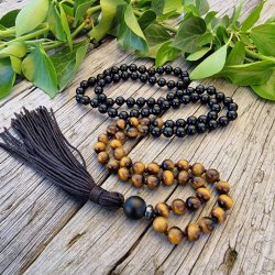 Sort tigerje unisex mala 6mm