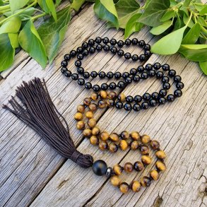 Sort tigerje unisex mala 6mm