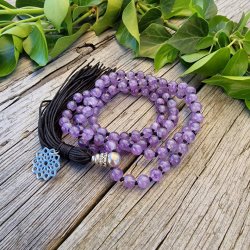 Amatyst mandala mala S, 6mm