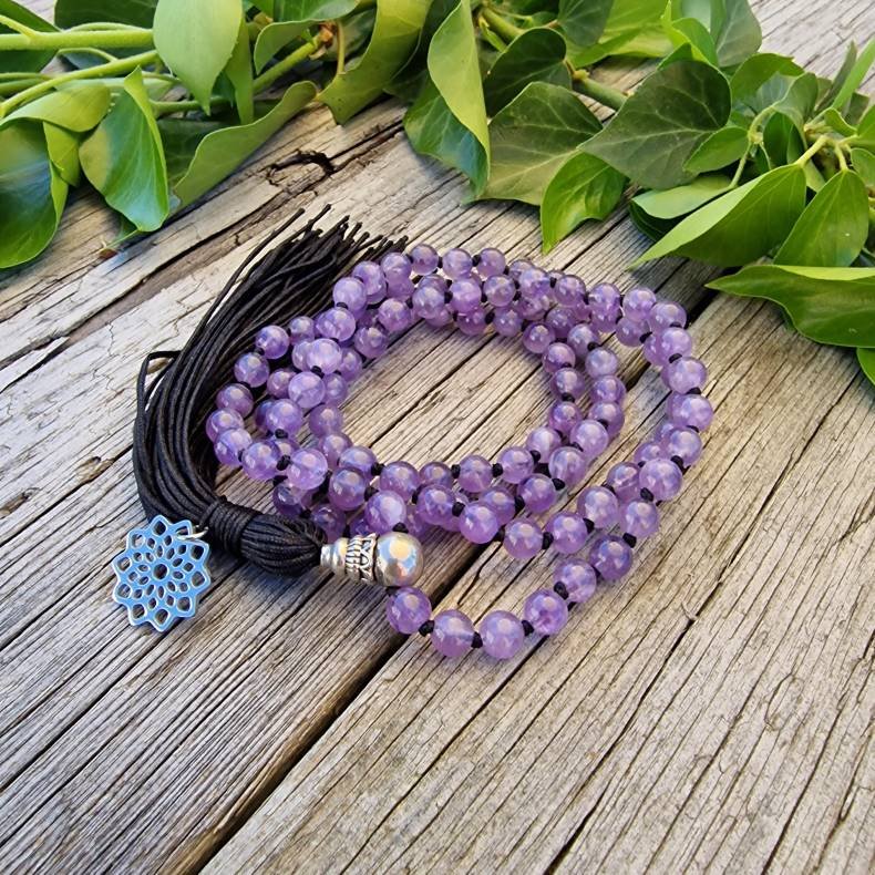 Amatyst mandala mala S, 6mm