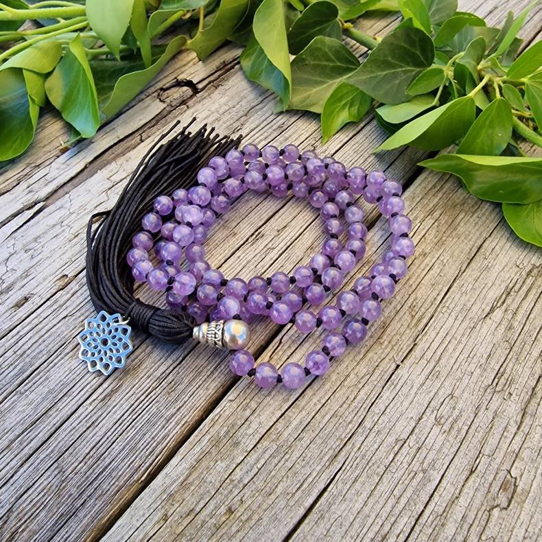 Amatyst mandala mala S, 6mm