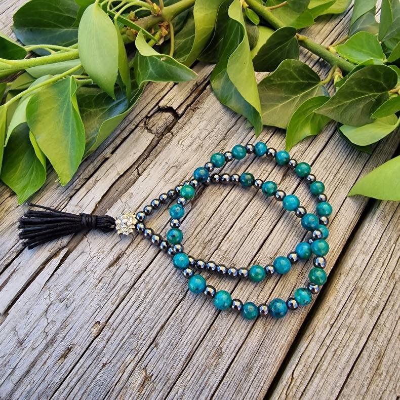 Mala braclet Chrysocolla