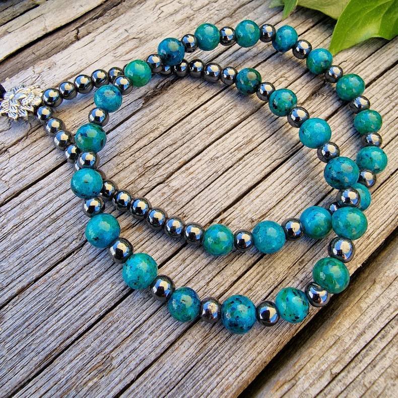 Mala braclet Chrysocolla