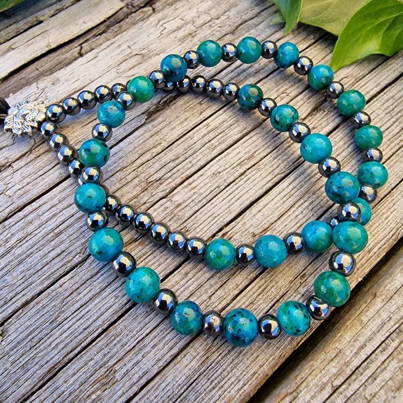 Mala braclet Chrysocolla