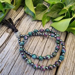 Mala braclet Ruby Zoisite