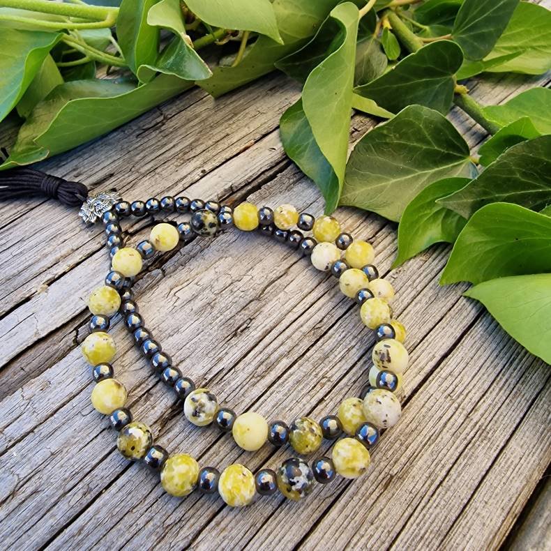 Mala braclet lemon jade