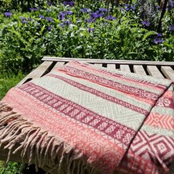 Grafisk uldtppe lysegrn