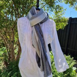 Unisex halstrklde mixuld 3 farvet