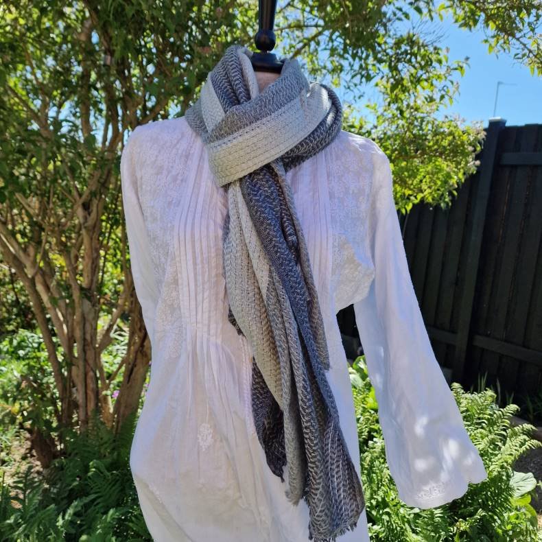 Unisex halstrklde mixuld 3 farvet