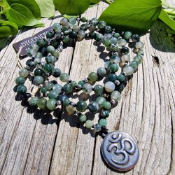 Moss agate naturens ohm boheme meditationsmala