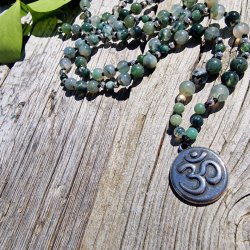 Moss agate naturens ohm boheme meditationsmala