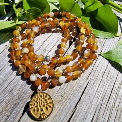 Orange/gul agate livets tr luksus boheme mala