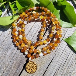 Orange/gul agate livets tr luksus boheme mala