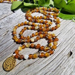 Orange/gul agate livets tr luksus boheme mala