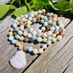 Amazonite happy  sten buddha luksus boheme mala