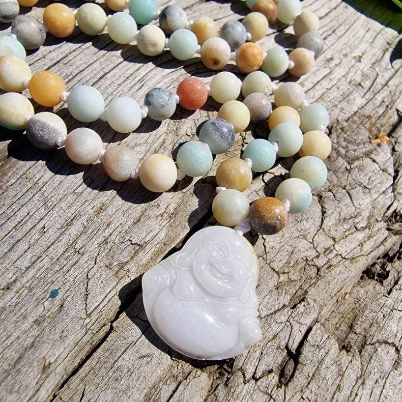 Amazonite happy  sten buddha luksus boheme mala