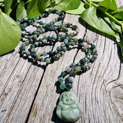 Moss agate Mini sten Buddha S luksus boheme mala